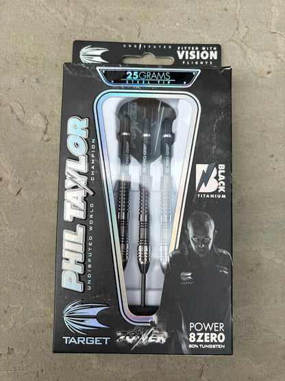 Phil Taylor Power 8zero 4 Black (25g) - Grade A+