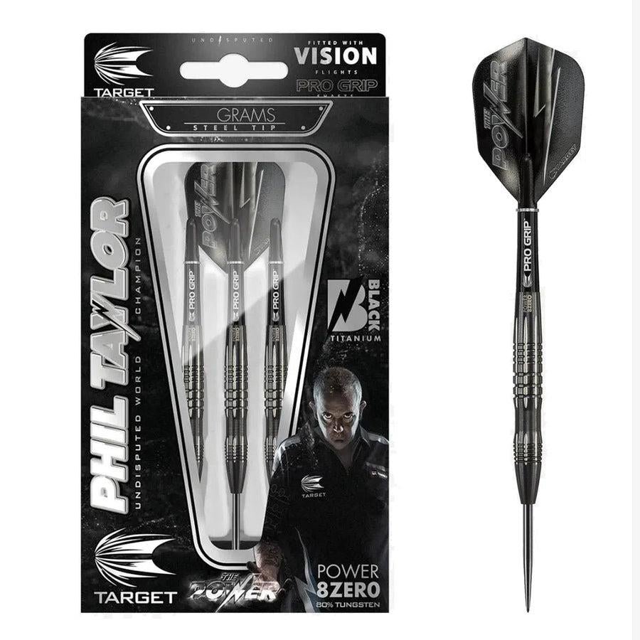 Phil Taylor Power 8zero 4 Black (25g) - Grade A+